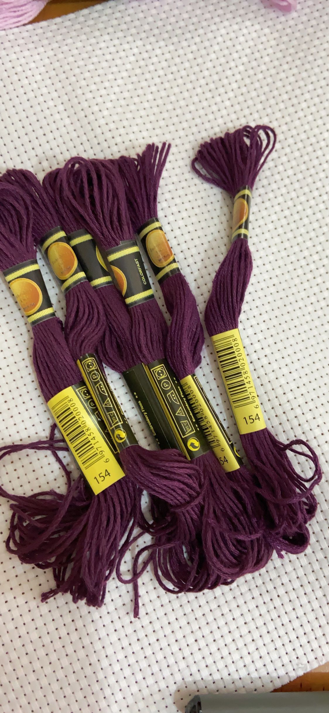 Dmc Floss Set - クロスステッチ刺embroideryフロスセット,初心者向け,日曜大工,ブレスレットクラフト,8mかせ,レインボー,繰り返しなし,dmcコード154, 10個