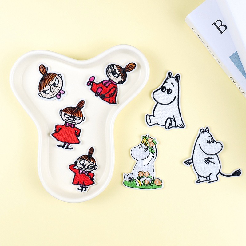 Embroidery Cloth - ムーミンかわいい漫画刺繍パッチ DIY 装飾アイロン接着アップリケ電話ケースバックパック衣類修理パッチ