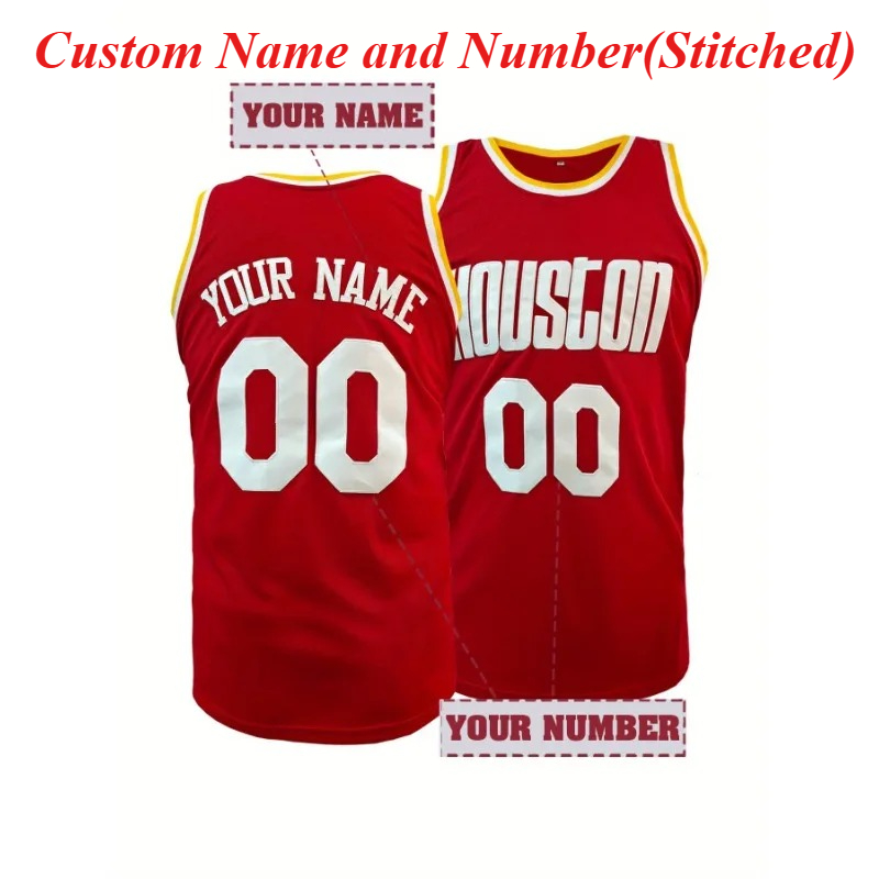 Embroidery Name - カスタマイズされた名前と番号バスケットボールジャージ、通気性のあるノースリーブ刺繍スウェットシャツトレーニング競技DIYスポーツトップス