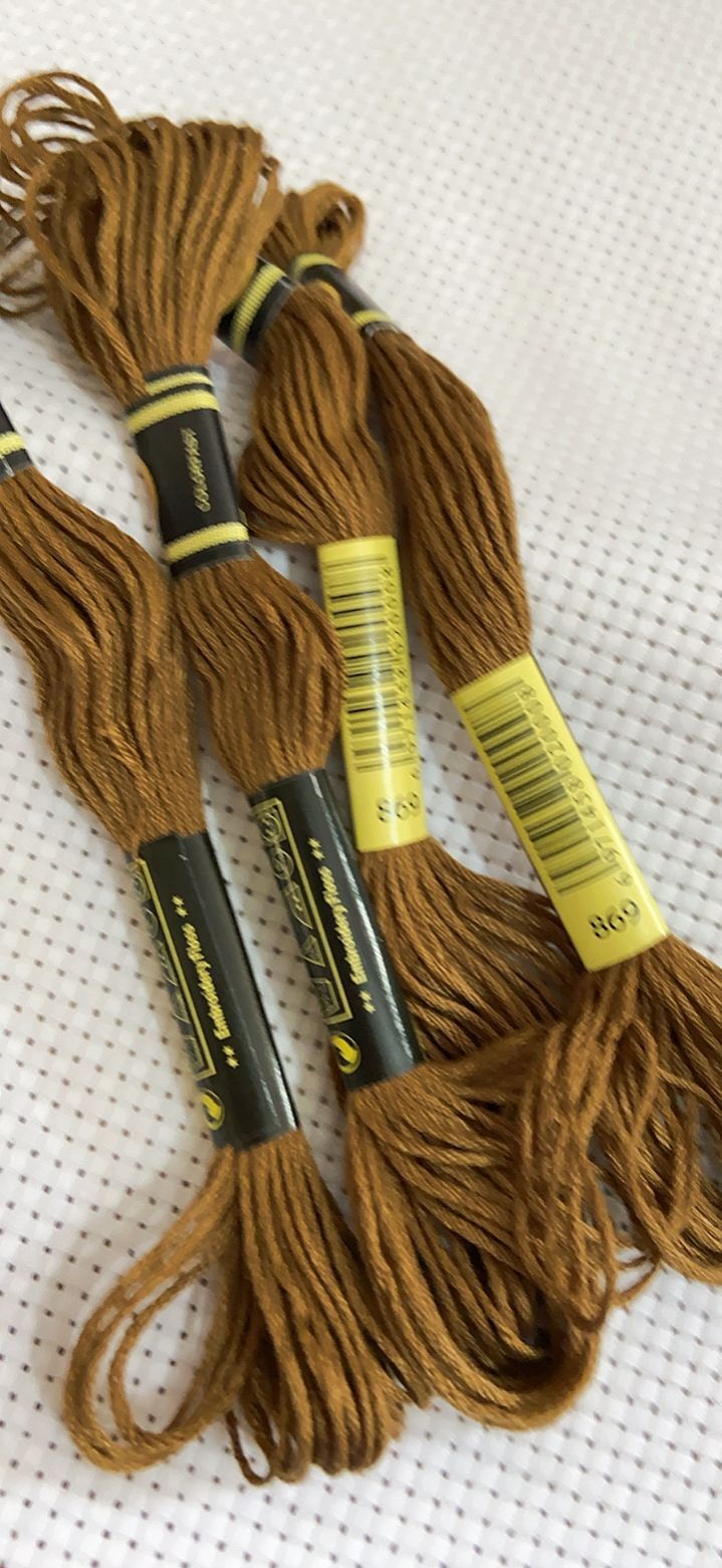 Dmc Floss Set - クロスステッチ刺embroideryフロスセット,初心者向け,DIY,リピートなし,レインボーDMC,コード869, 10個