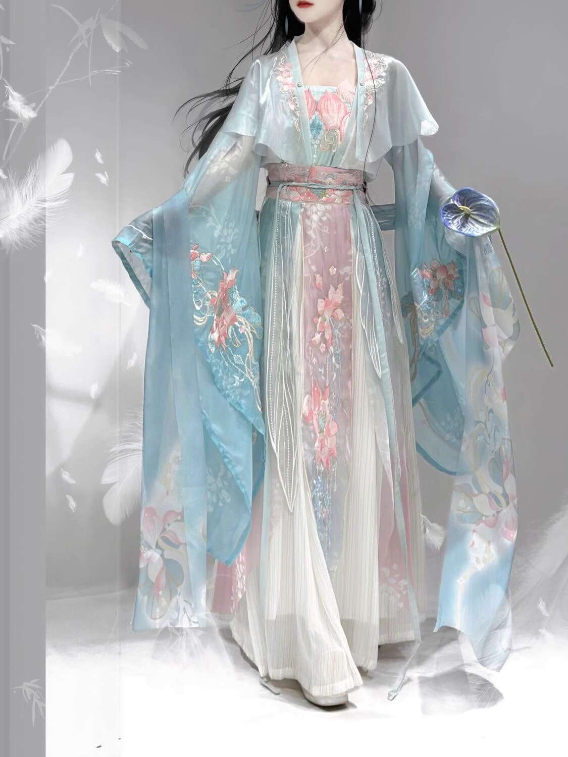 Embroidery In The Piece - 新しい韓服魏金峰重工業刺繍ウエスト丈スカート 5 点セット超不滅カーニバルハロウィン Cos コスプレ