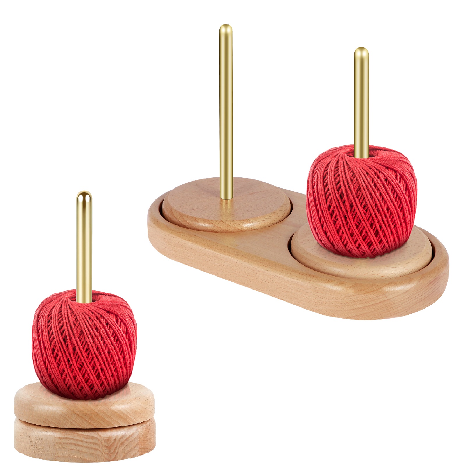 Embroidery Yarn - 糸ボールホルダー回転可能なウールボールスタンド糸ディスペンサーホルダーかぎ針編みアクセサリー編み物かぎ針編み刺繍糸ラック