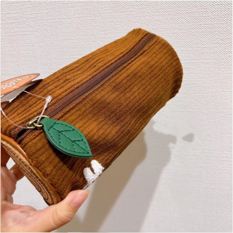 となりのトトロかわいい漫画刺繍ラウンドコーデュロイ鉛筆バッグ - Embroidery Online のレビューと価格