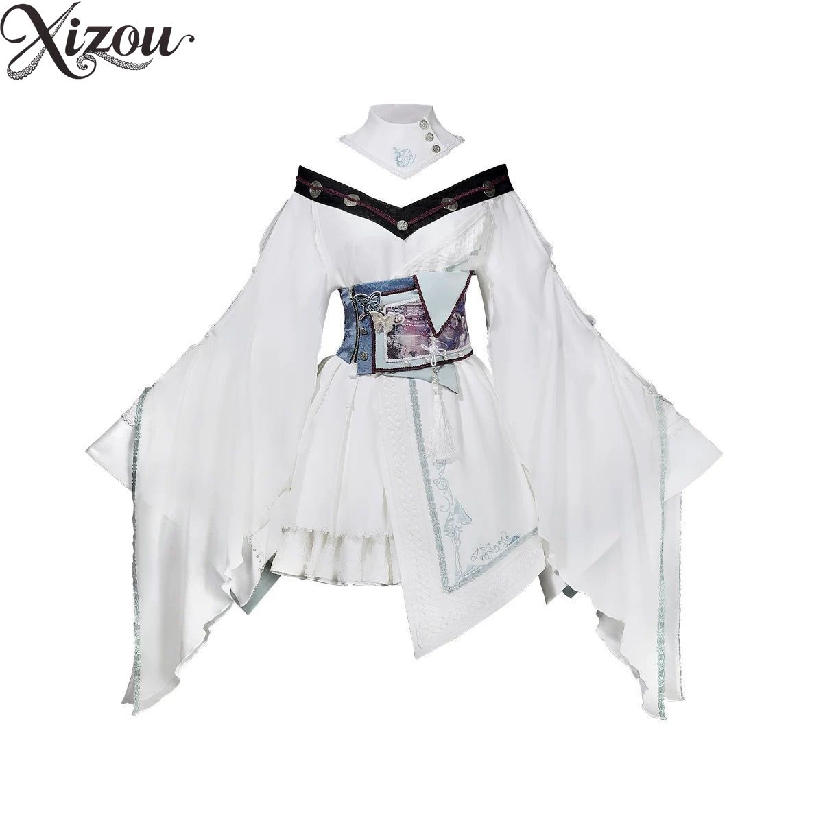 中国風ゴシックロリータOPドレスセット ワイドベルスリーブ  - Embroidery Gothic のレビューと価格