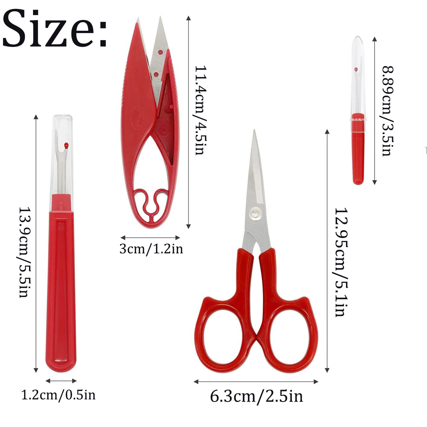 1/2/6 個縫製シームリッパーキット赤縫製ステッチ糸アンピ - Embroidery Removal Tool のレビューと価格