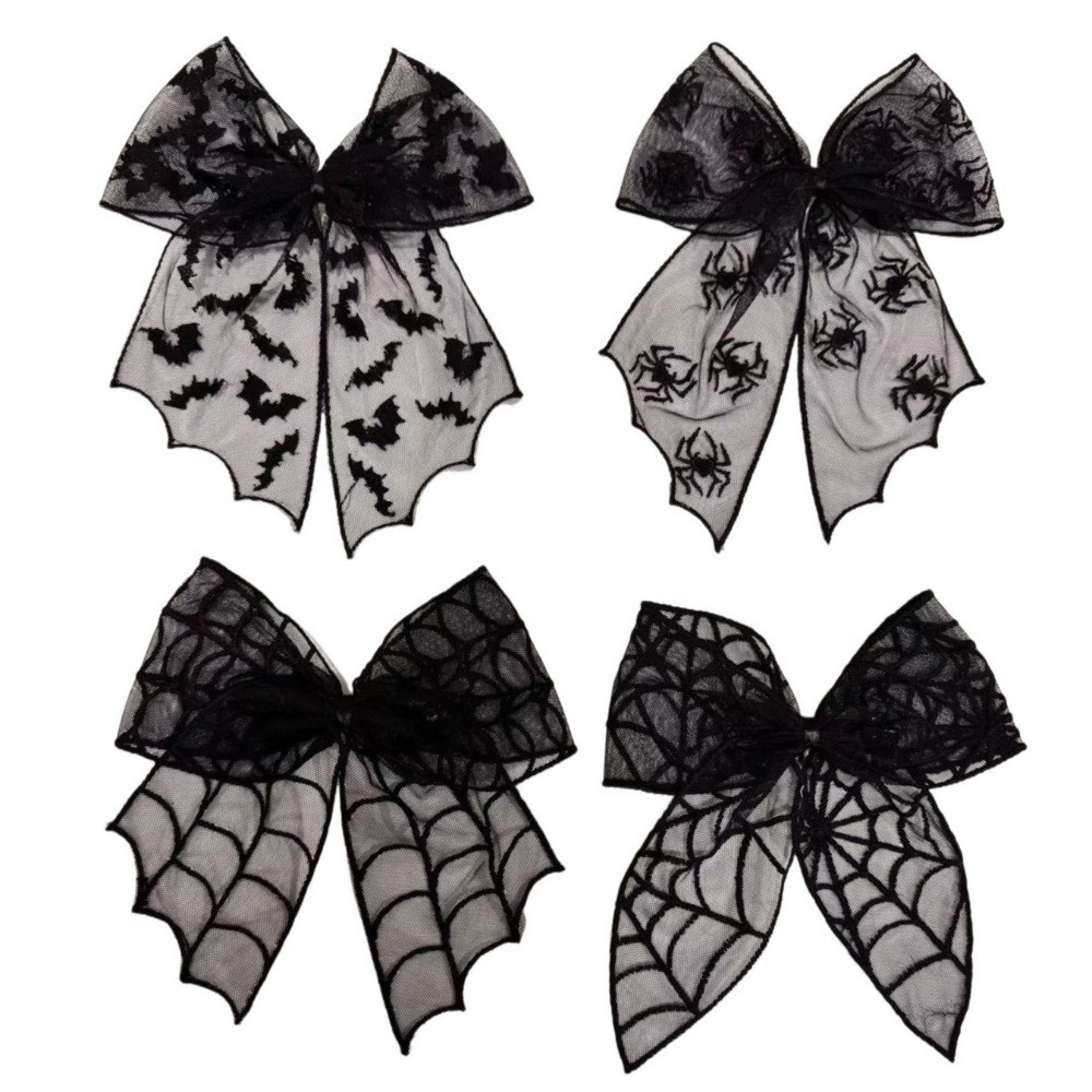 レースチュールベールヘアクリップ、コウモリ刺繍ゴシックスタイ - Embroidery Gothic のレビューと価格
