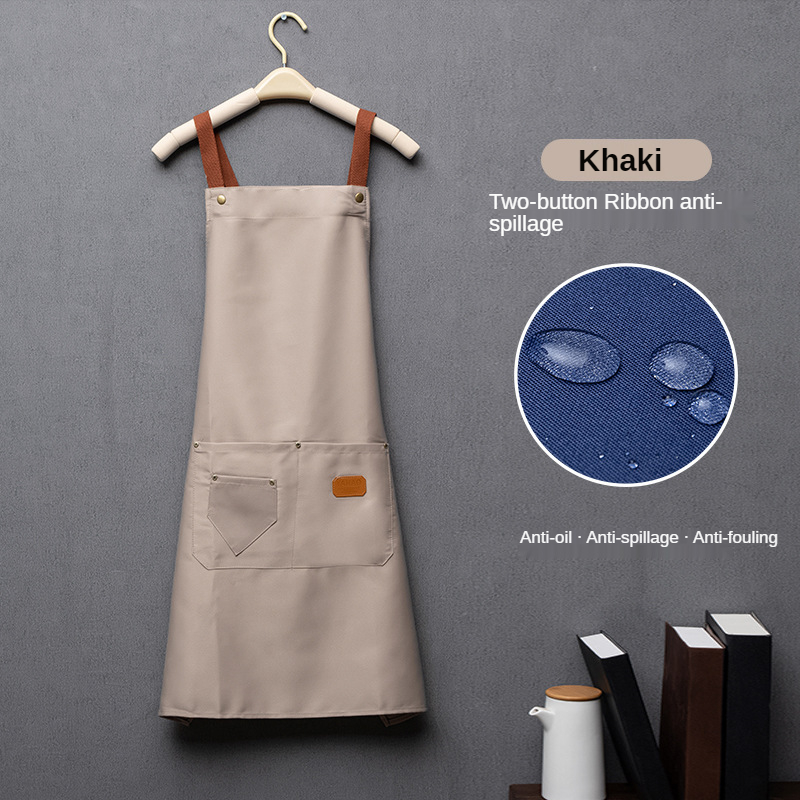 ポケット付き防水キッチンエプロン、大人用よだれかけ、ウエスト - Embroidery Kitchen のレビューと価格