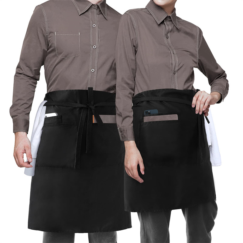 カスタムプリントの刺繍入りコットンエプロン,レストランのウェ - Embroidery Kitchen のレビューと価格