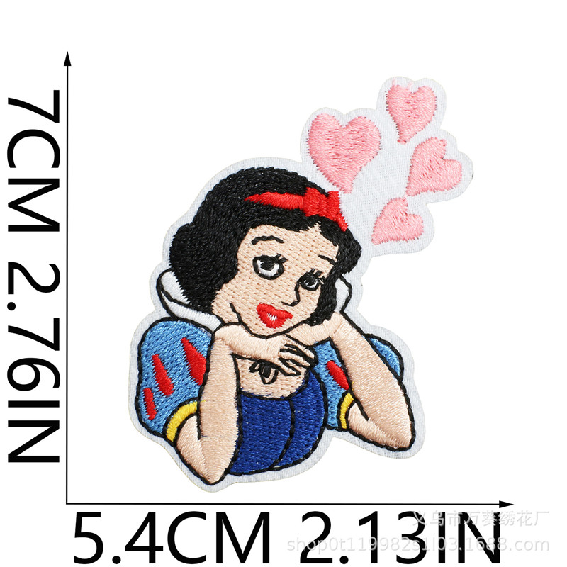 15 個雪のプリンセス刺繍衣料用パッチヒップホップ動物パッチ - Embroidery Patches のレビューと価格