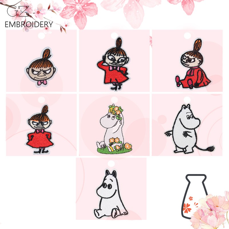 ムーミンかわいい漫画刺繍パッチ DIY 装飾アイロン接着アッ - Embroidery Cloth のレビューと価格