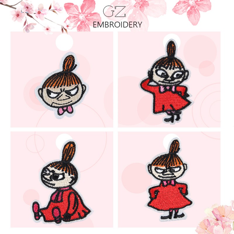 ムーミンかわいい漫画刺繍パッチ DIY 装飾アイロン接着アッ - Embroidery Cloth のレビューと価格