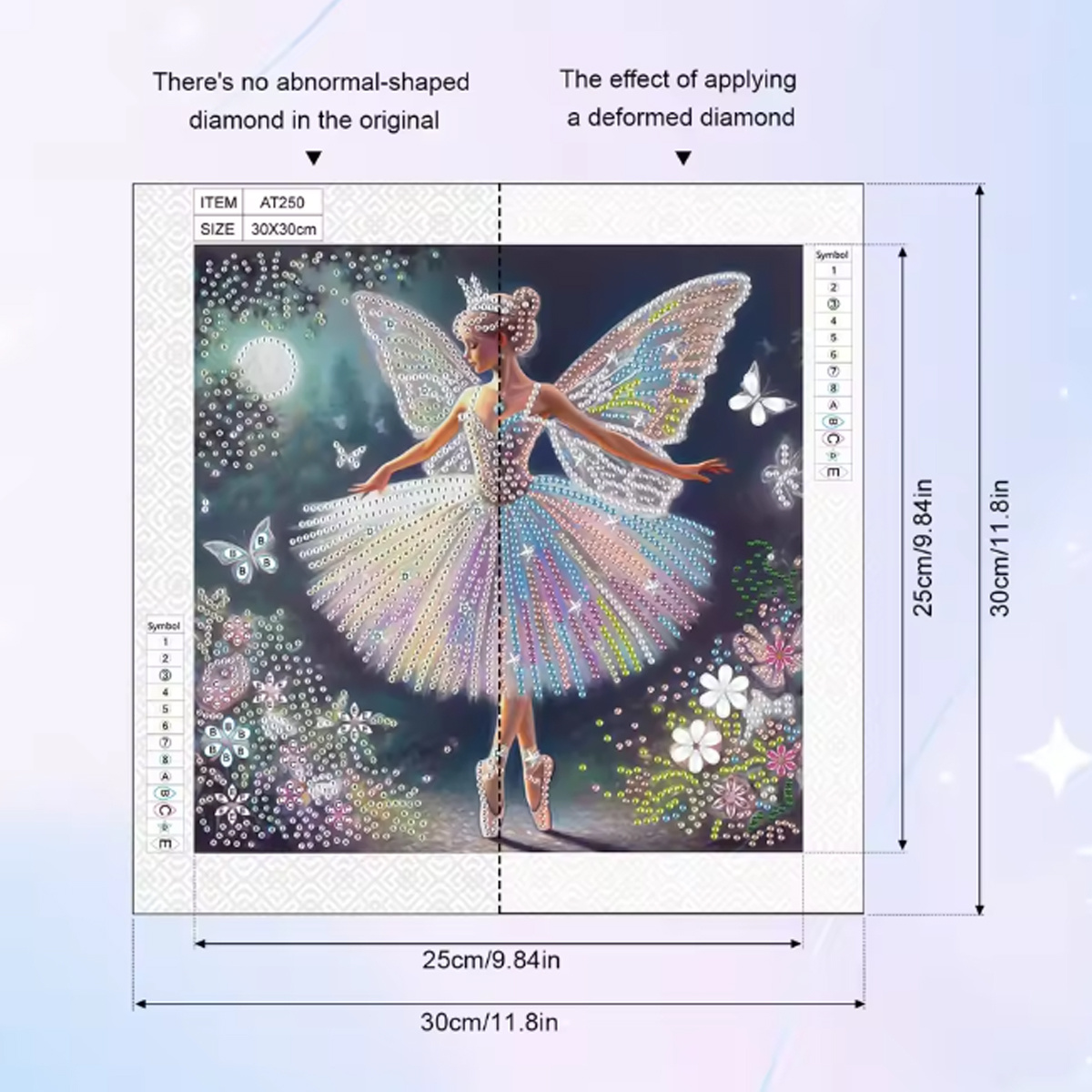 蝶の妖精パターンシリーズ特殊形状とクリスタルダイヤモンド部分 - Embroidery Ideas のレビューと価格