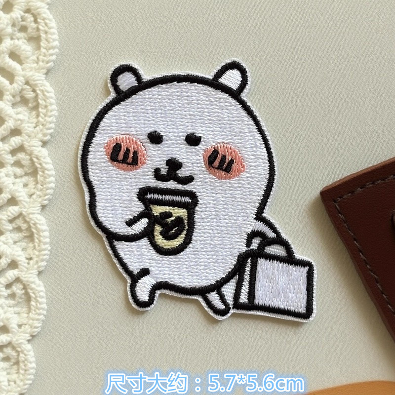 4枚入りのかわいい漫画アニメジョークベアの補修用衣料品バッグ - Embroidery Patches のレビューと価格
