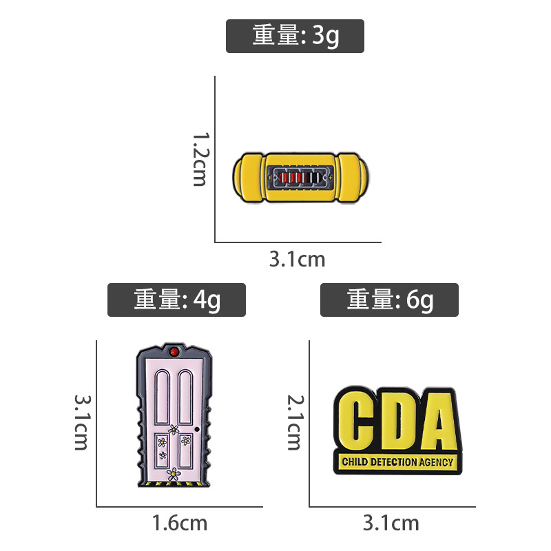 漫画レターシリーズメタルブローチ創造的な個性かわいいセットバ - Embroidery Gothic のレビューと価格