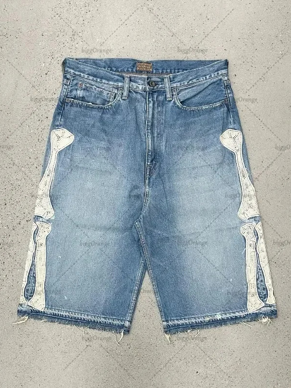 Deeptown Y2k ヴィンテージ原宿デニムショートパン - Embroidery Letter のレビューと価格
