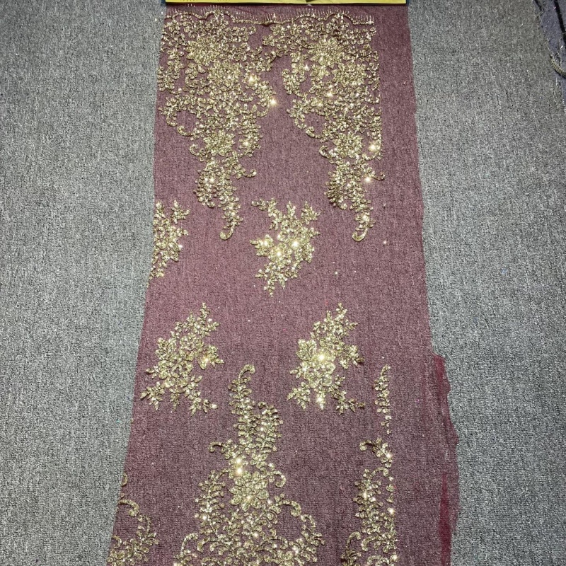10 ヤードダークグリーンファディオンアフリカグリッター生地 - Embroidery Gold のレビューと価格