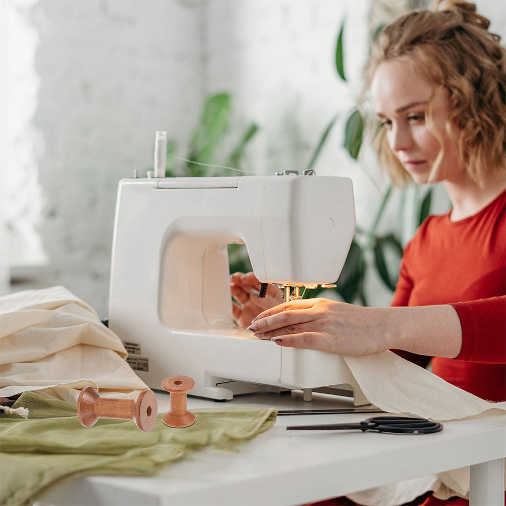 7個入り木製糸巻き、ヴィンテージ風空の木製ボビン、手芸・刺繍 - Embroidery Yarn のレビューと価格