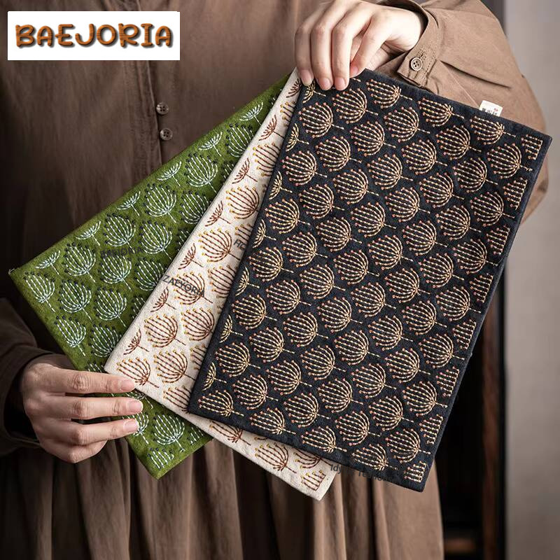中国禅スタイルの布製刺繍ティーテーブルマット高級ドリンクコー - Embroidery Cloth のレビューと価格