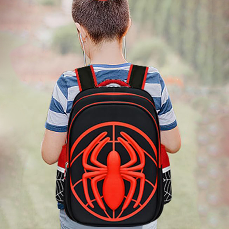 ファッション子供のバックパック子供男の子スクールバッグ赤と黒 - Embroidery Ideas のレビューと価格
