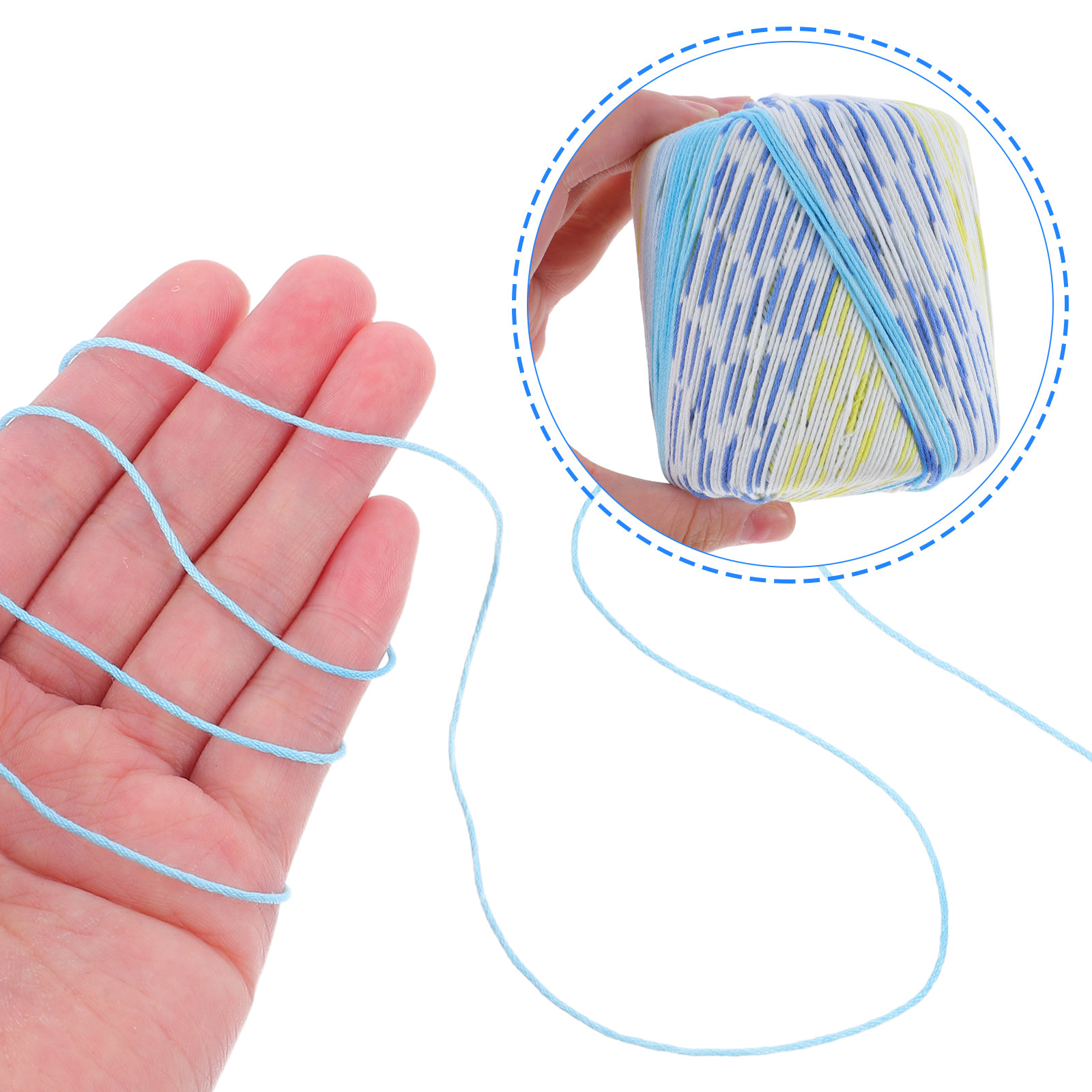 柔らかい綿のクロシェ糸、鮮やかな色、滑らかな質感、DIY手編 - Embroidery Yarn のレビューと価格