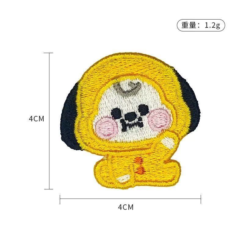 BT21漫画のかわいい刺繍ワッペンステッカー衣類バックパック - Embroidery Patches のレビューと価格