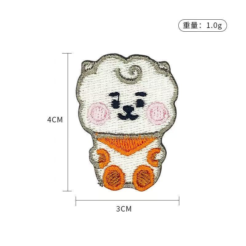 BT21漫画のかわいい刺繍ワッペンステッカー衣類バックパック - Embroidery Patches のレビューと価格