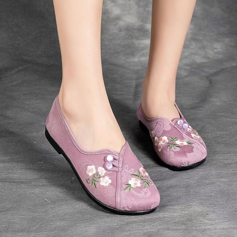 中国風女性用フラットソール刺繍入り | 布靴 春秋新作 ソフ - Embroidery Cloth のレビューと価格