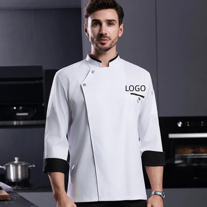 シェフユニフォーム作業服長袖カスタムロゴレストランホテルキッ - Embroidery Kitchen のレビューと価格