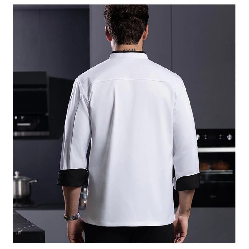 シェフユニフォーム作業服長袖カスタムロゴレストランホテルキッ - Embroidery Kitchen のレビューと価格