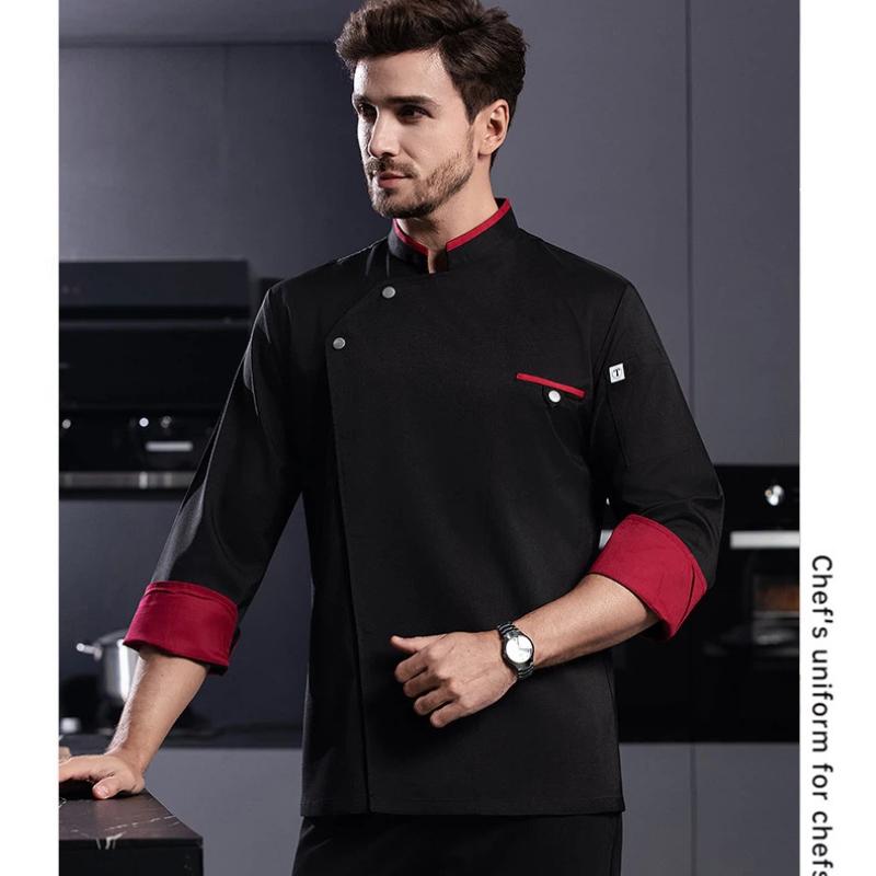 シェフユニフォーム作業服長袖カスタムロゴレストランホテルキッ - Embroidery Kitchen のレビューと価格