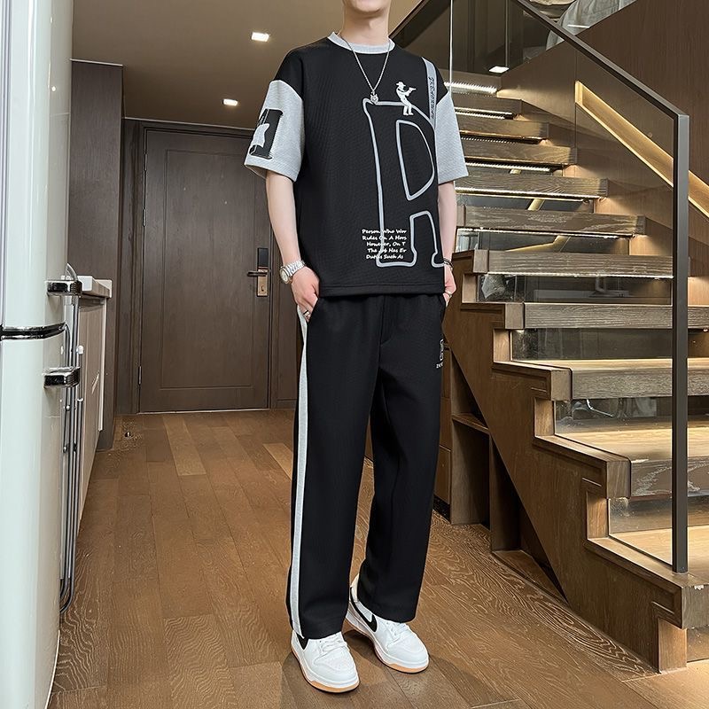 夏のファッショントレンディなプリント半袖 Tシャツスポーツセ - Embroidery In The Piece のレビューと価格