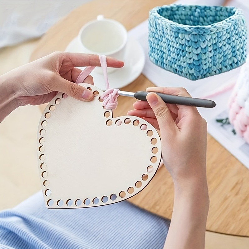 3個入りハート型かぎ針編みバスケットベースプレート、DIYハ - Embroidery Frame のレビューと価格