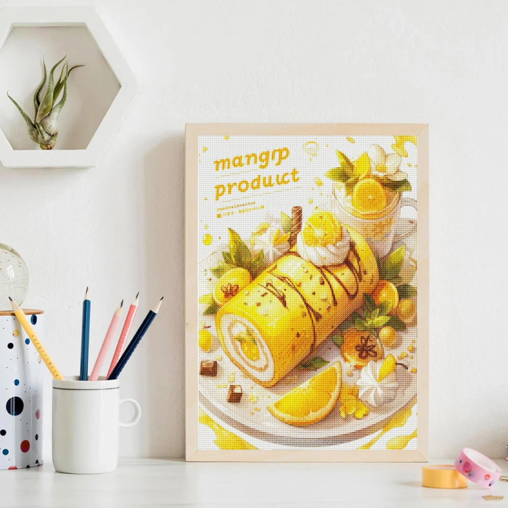 DIY 風景ダイヤモンド塗装デザートケーキフルダイヤモンド刺 - Embroidery Kitchen のレビューと価格