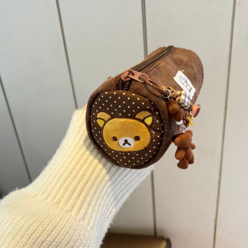 かわいいアニメ刺繍リラックマ円筒形ペンケース インスタ映え  - Embroidery Online のレビューと価格