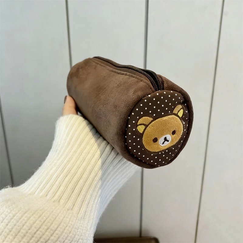 かわいいアニメ刺繍リラックマ円筒形ペンケース インスタ映え  - Embroidery Online のレビューと価格