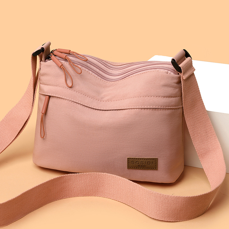 ナイロン軽量クロスボディバッグ女性用ショルダーバッグカジュア - Embroidery Ideas のレビューと価格