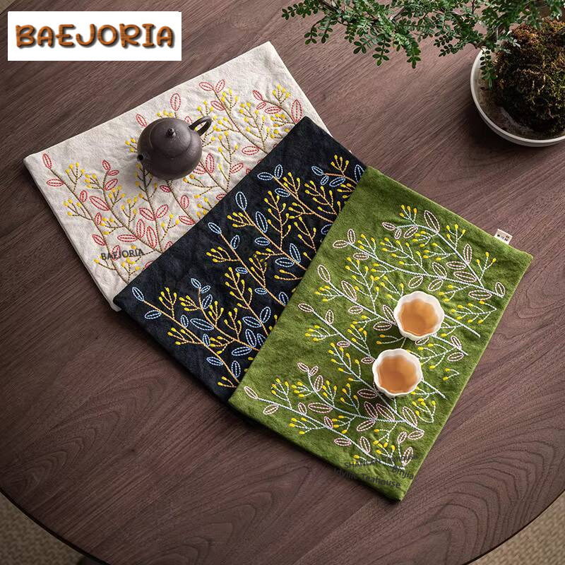 ナショナルスタイル手作り刺繍キャンバスティータオル禅断熱パッ - Embroidery Cloth のレビューと価格