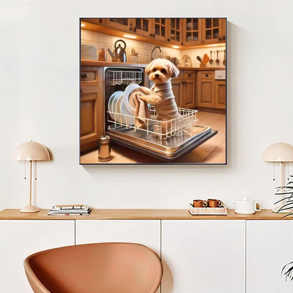 華燦新作 ダイヤモンドペインティング 可愛い犬 5D DIY - Embroidery Kitchen のレビューと価格