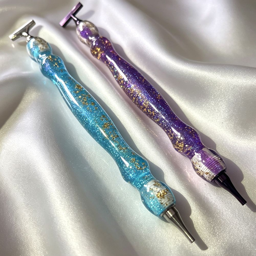 新しい光沢のあるブルー/パープルゴールド箔糸入りダイヤモンド - Embroidery Gold のレビューと価格